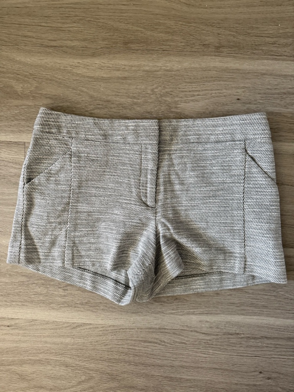 LOFT Black and White Textured Dress Shorts